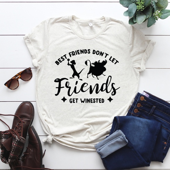 Timon & Pumbaa themed Funny Drinking tee for Women - Picture 3 of 4